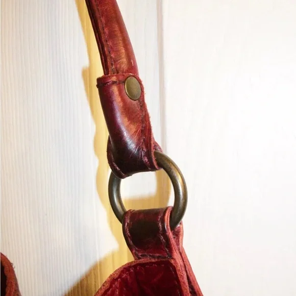 Frye Red Leather Tote Bag - Picture 7 of 12